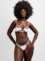 Taeda Brassiere Blanche Mesh Nude